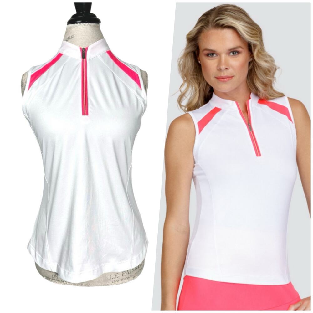 Tail | Women | Delaine Athletic Sleeveless Tennis Quarter Zip Polo Top | Small